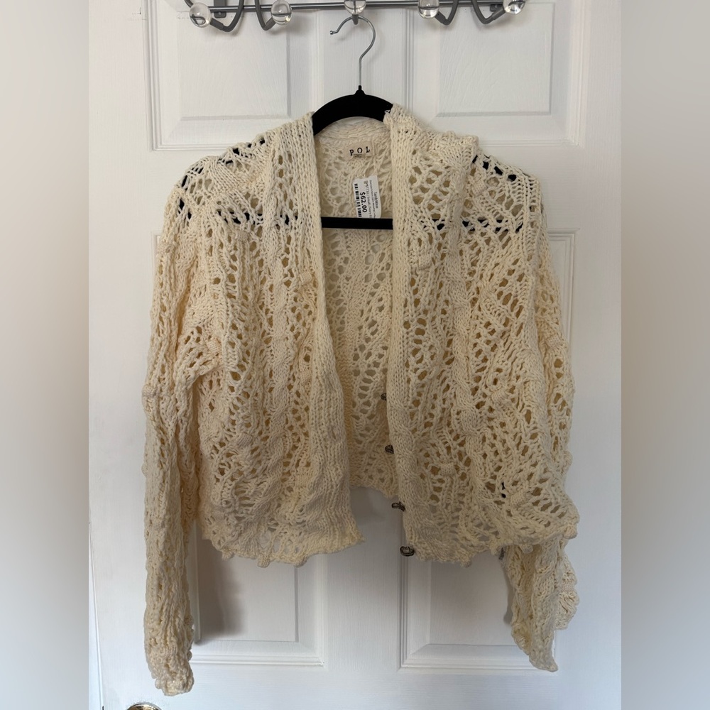 Crochet crop sweater